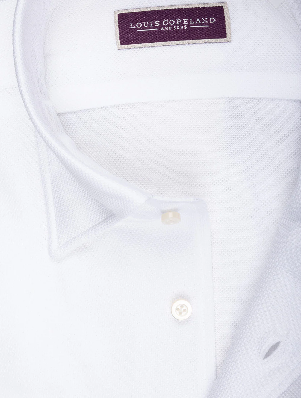 Pique Jersey Shirt White - Image 2