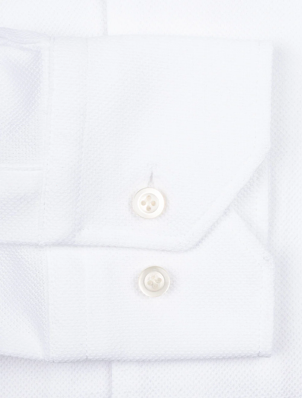 Pique Jersey Shirt White - Image 4