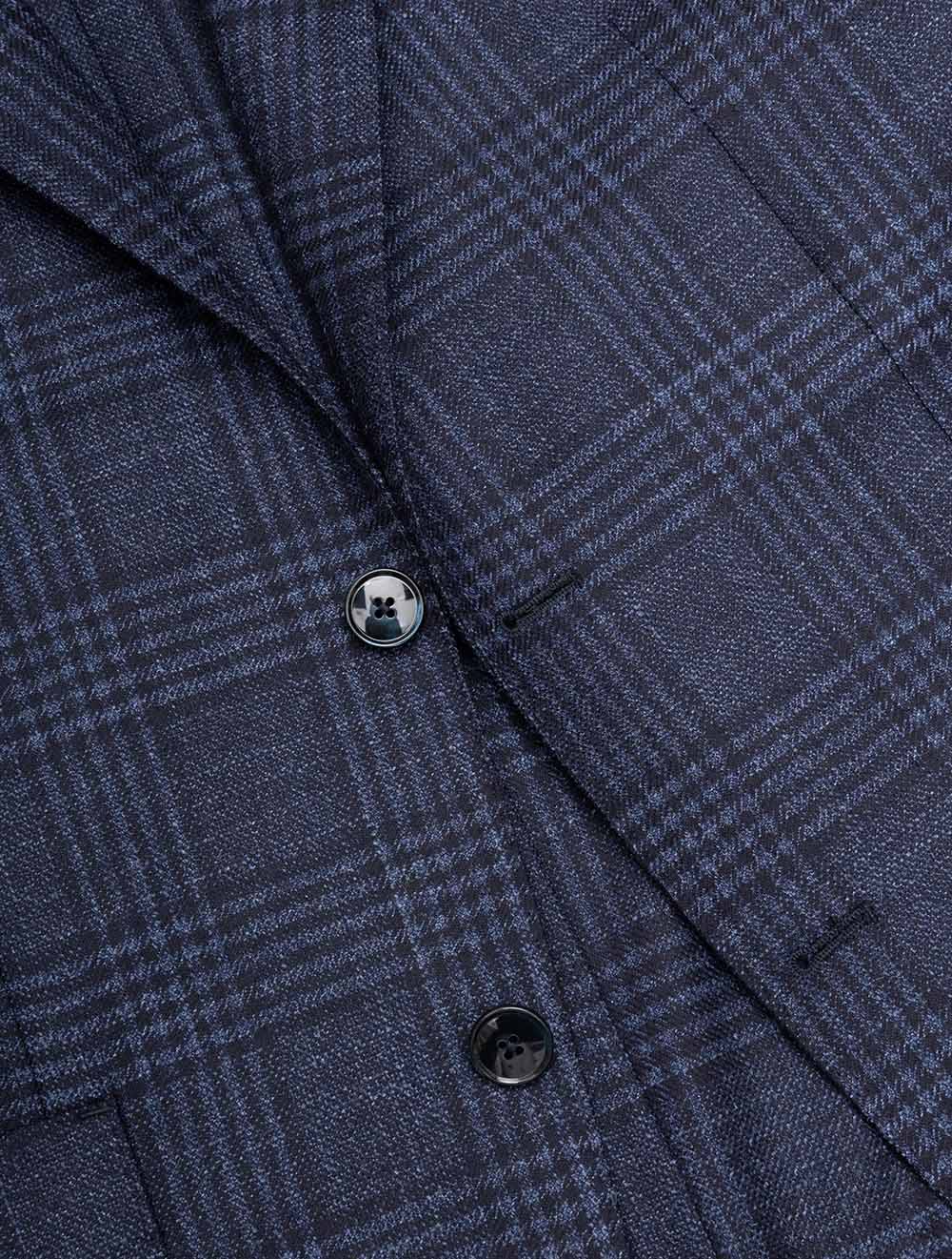 Plaid Check Jacket Blue - Image 3