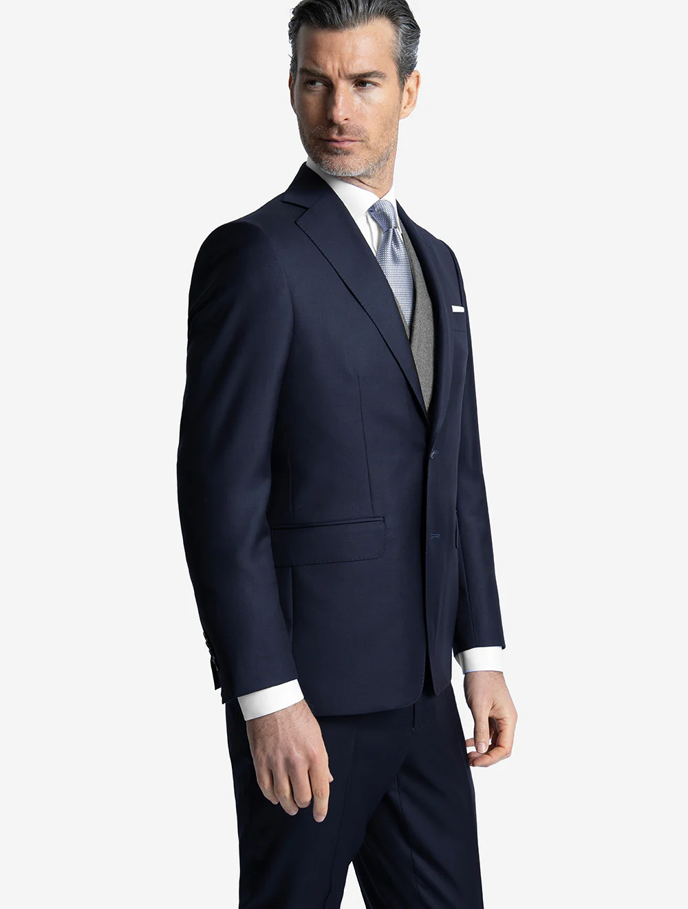 Plain 2-Piece Suit Navy - Image 2