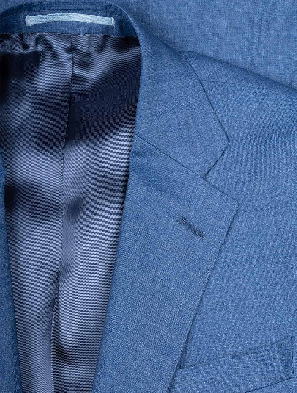Plain 3 Piece Suit Blue - Image 4