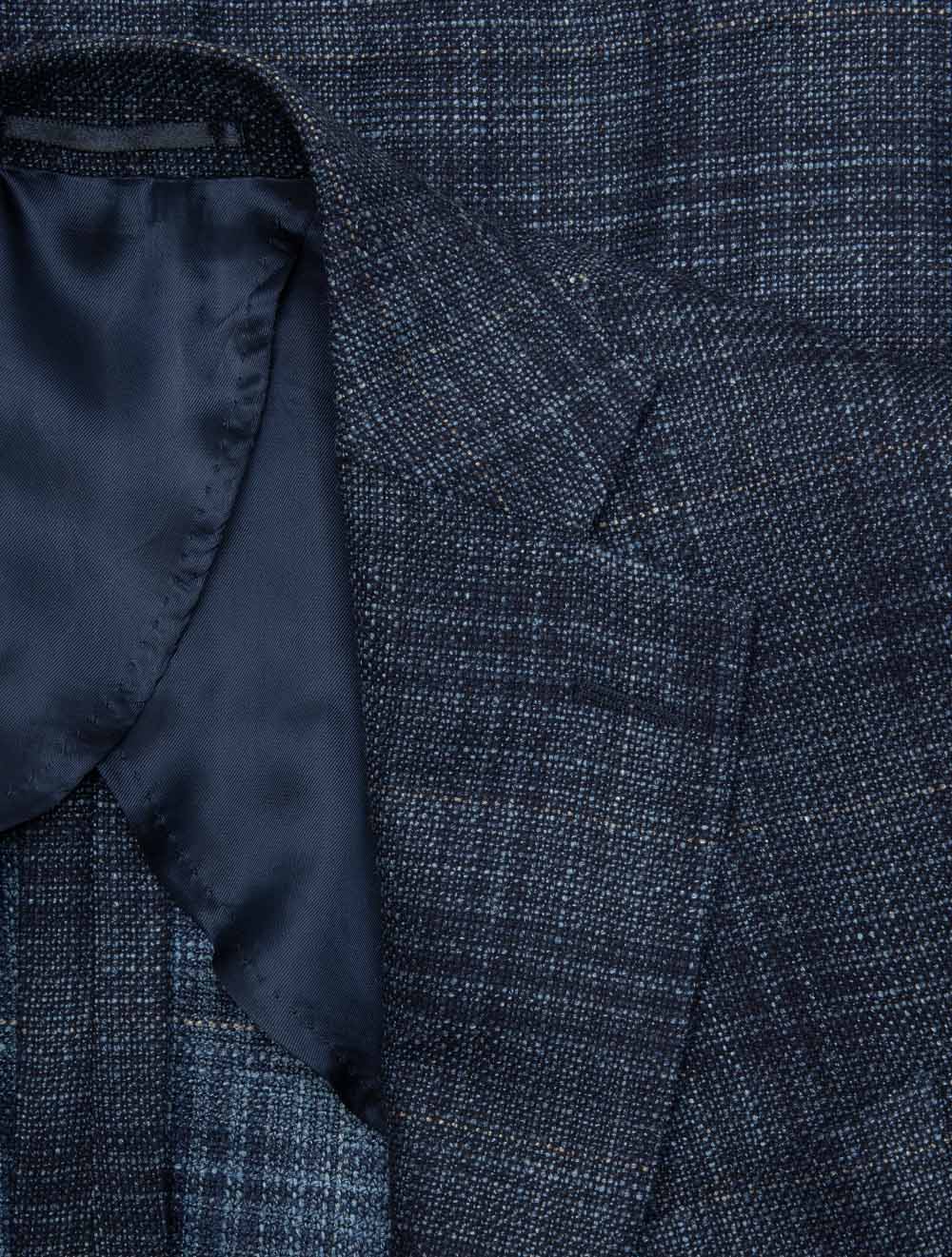 Silk Air Check Unlined Jacket Blue - Image 2