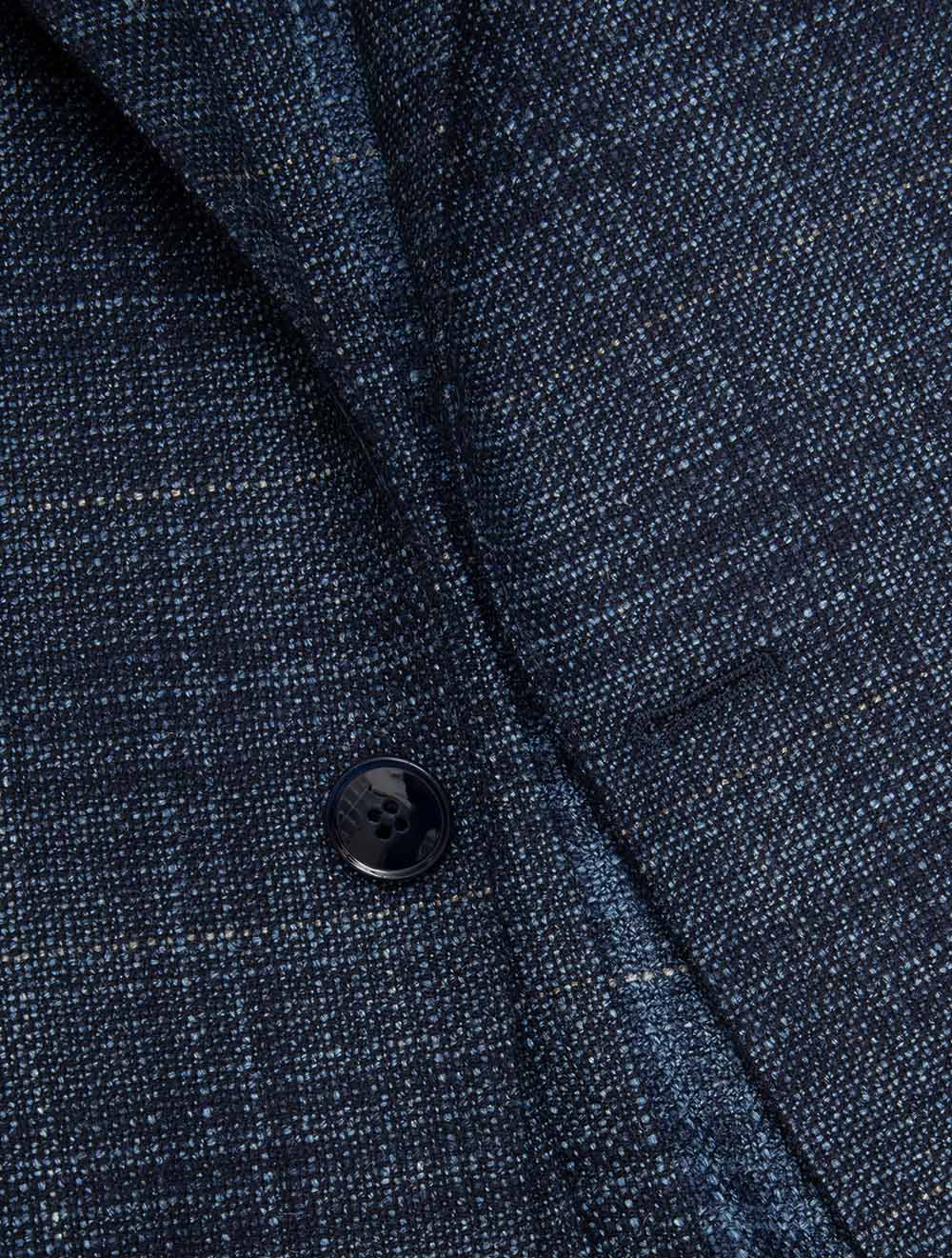 Silk Air Check Unlined Jacket Blue - Image 3
