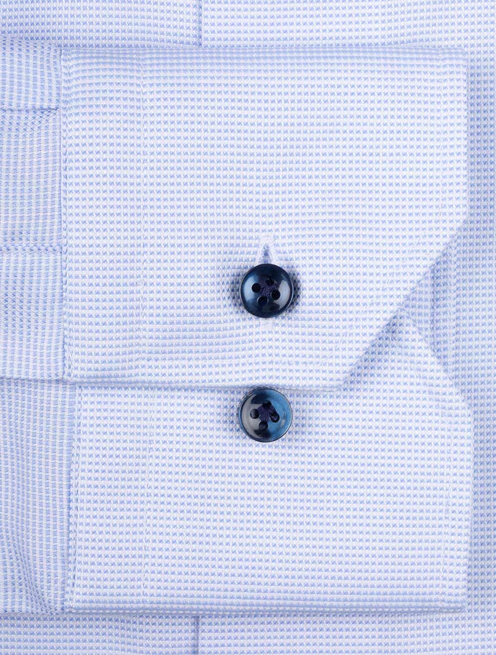 Slim Fit Nailhead Shirt Blue - Image 4