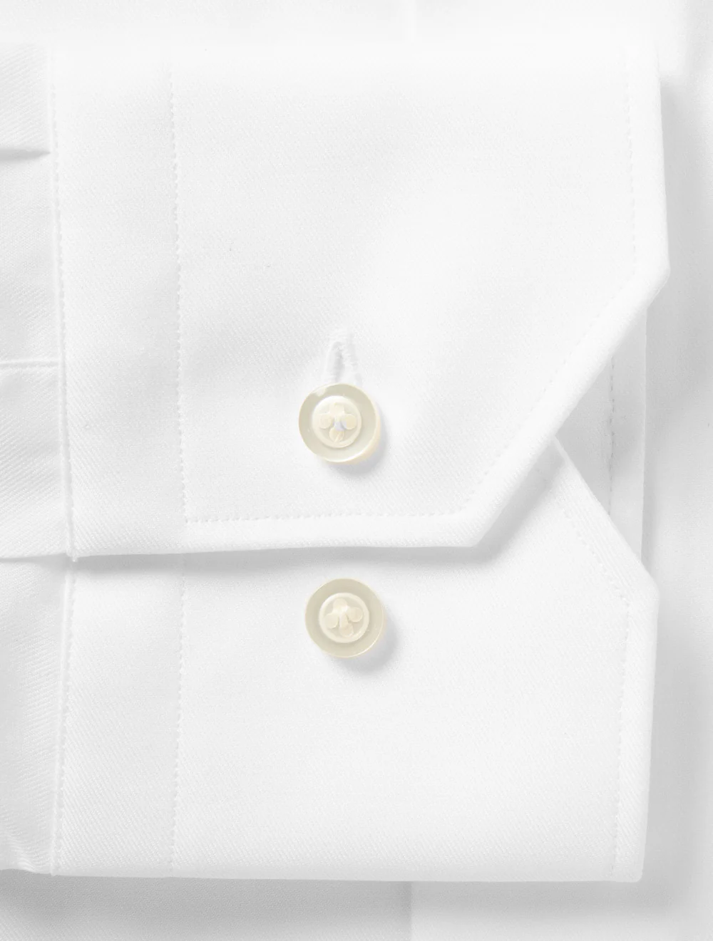 Slim Fit Plain Shirt White - Image 4
