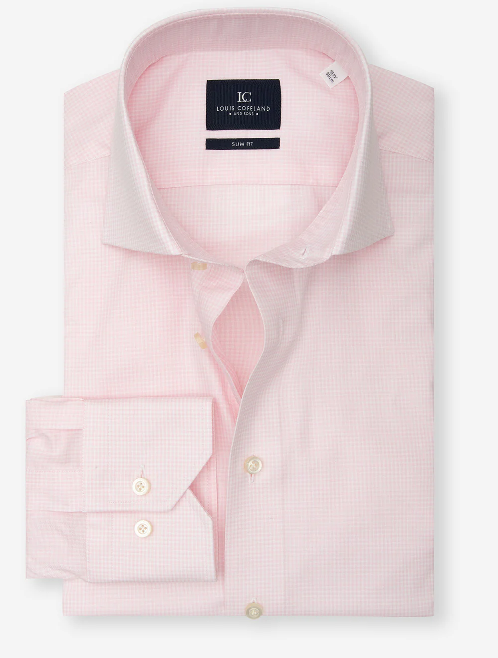 Microcheck Slim Fit Shirt Pink