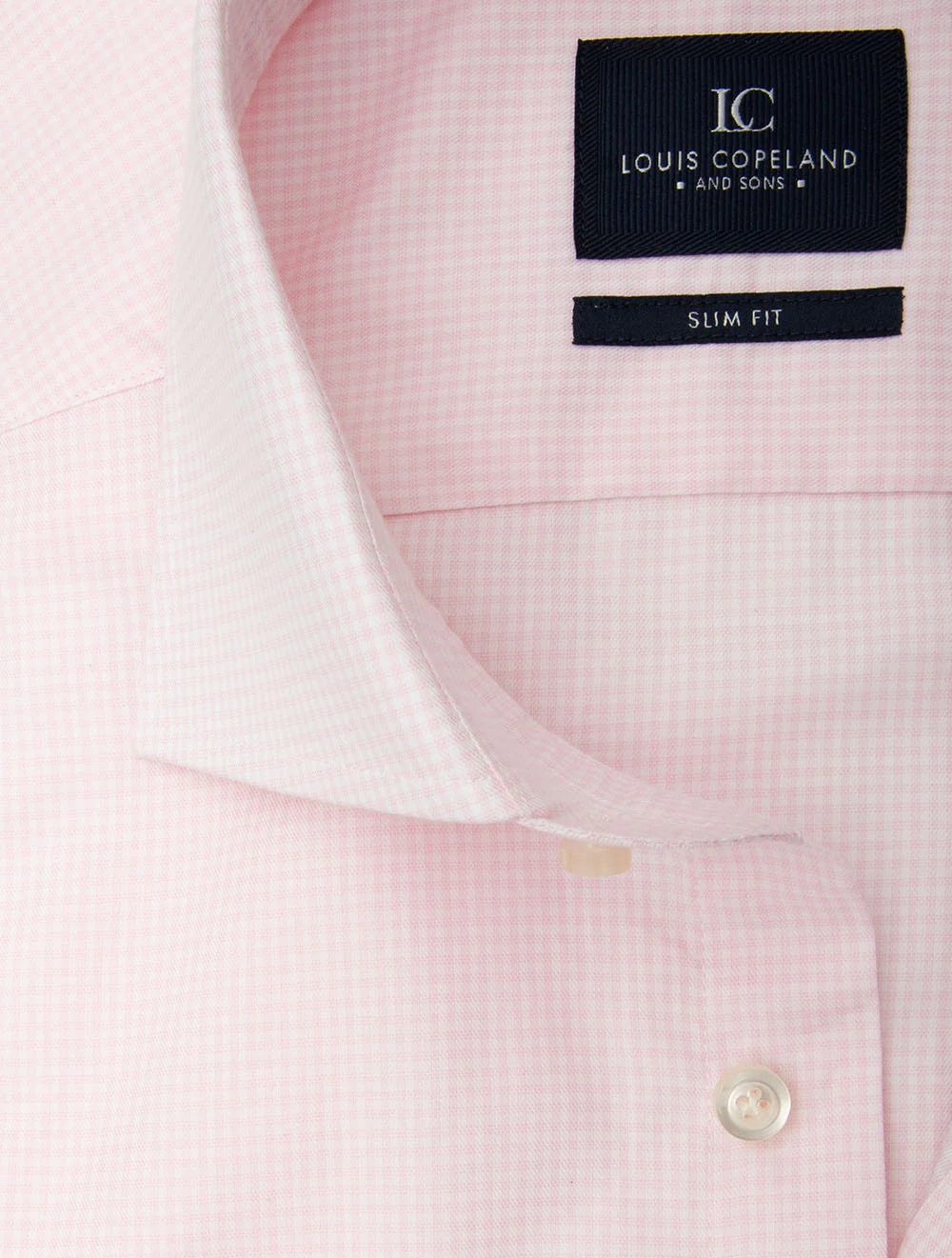 Microcheck Slim Fit Shirt Pink - Image 2