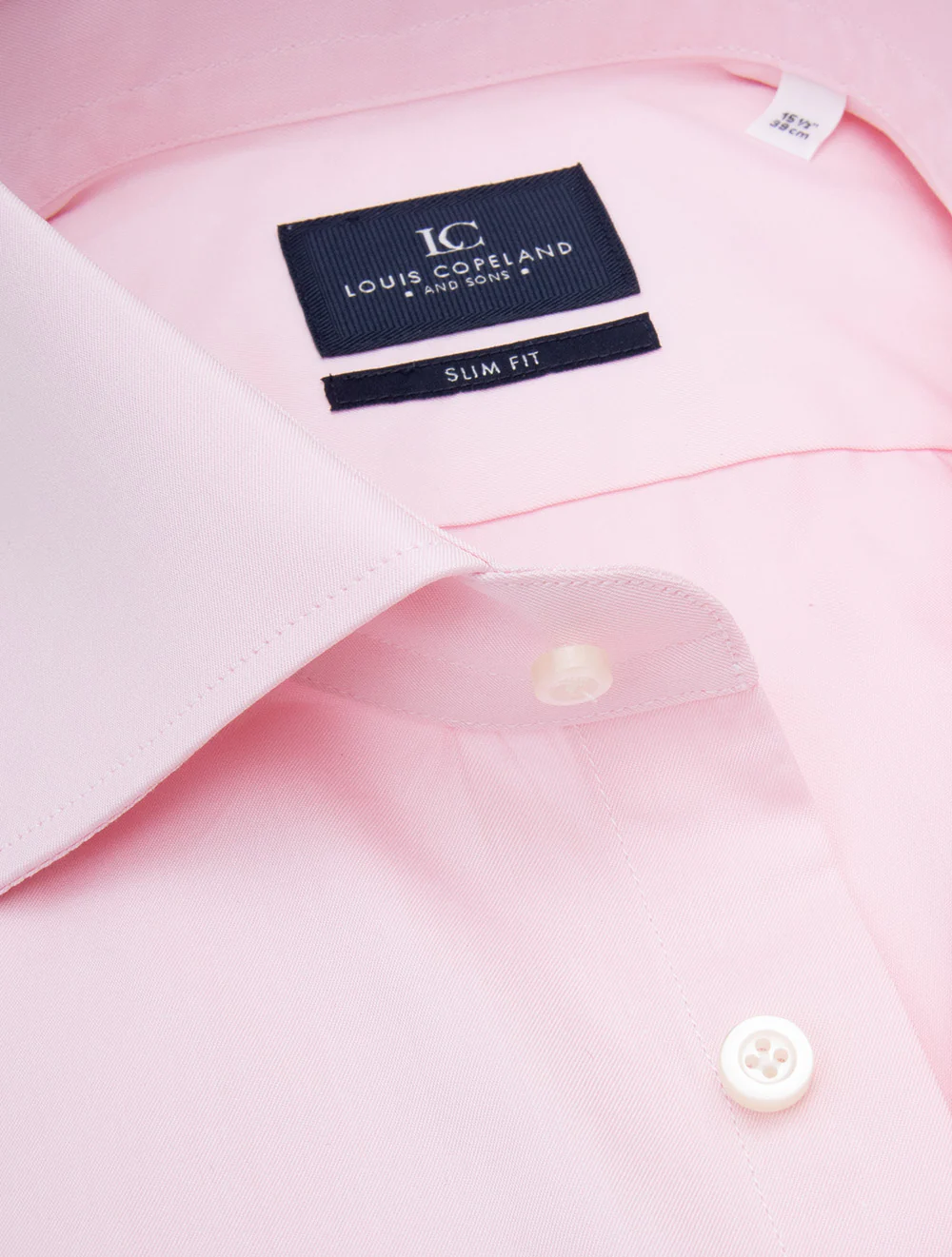 Solid Plain Slim Fit Shirt Pink - Image 3
