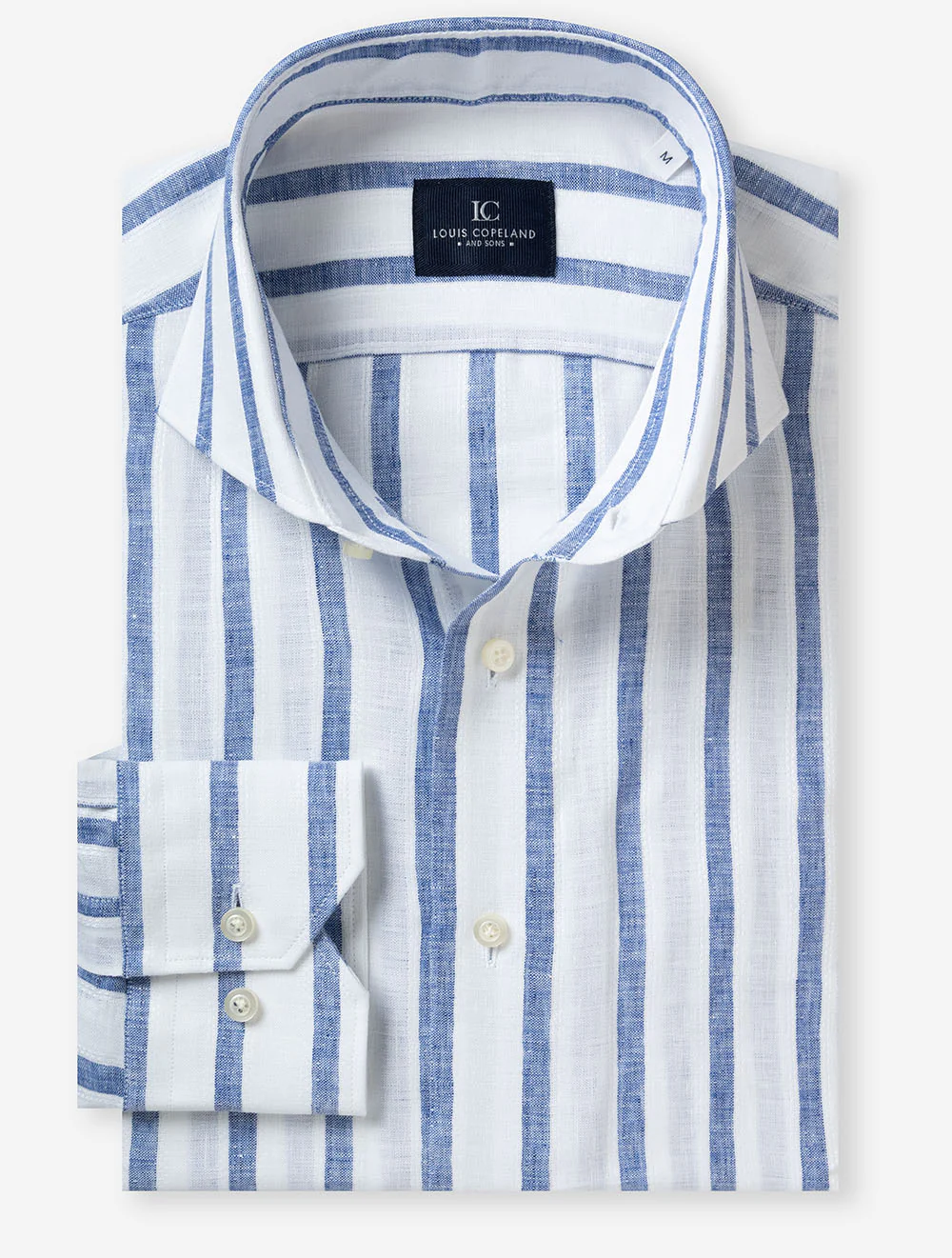 Stripe Linen Casual Shirt White