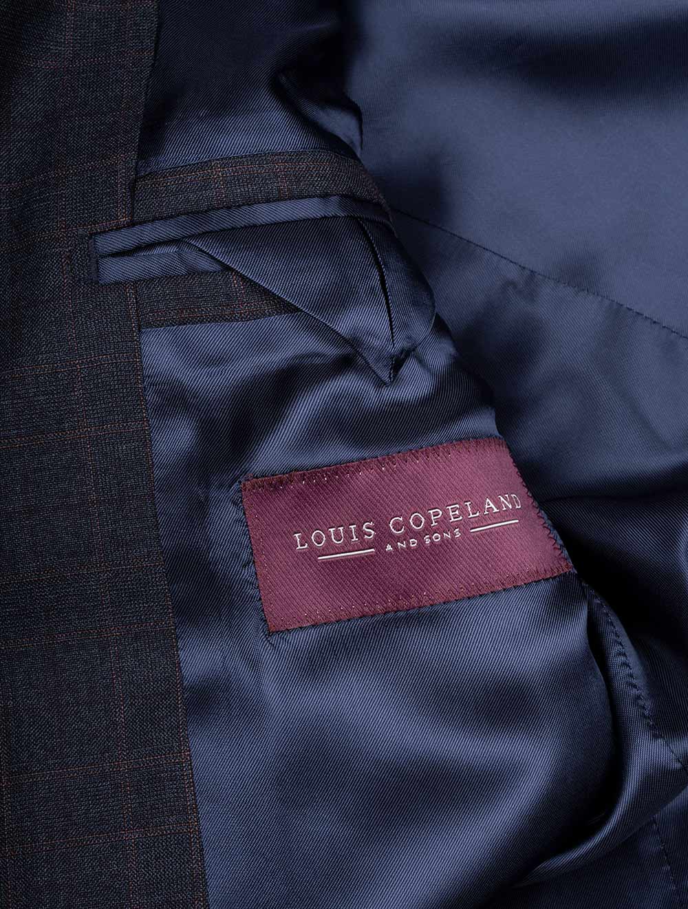 Super 170 Check Suit Blue - Image 6