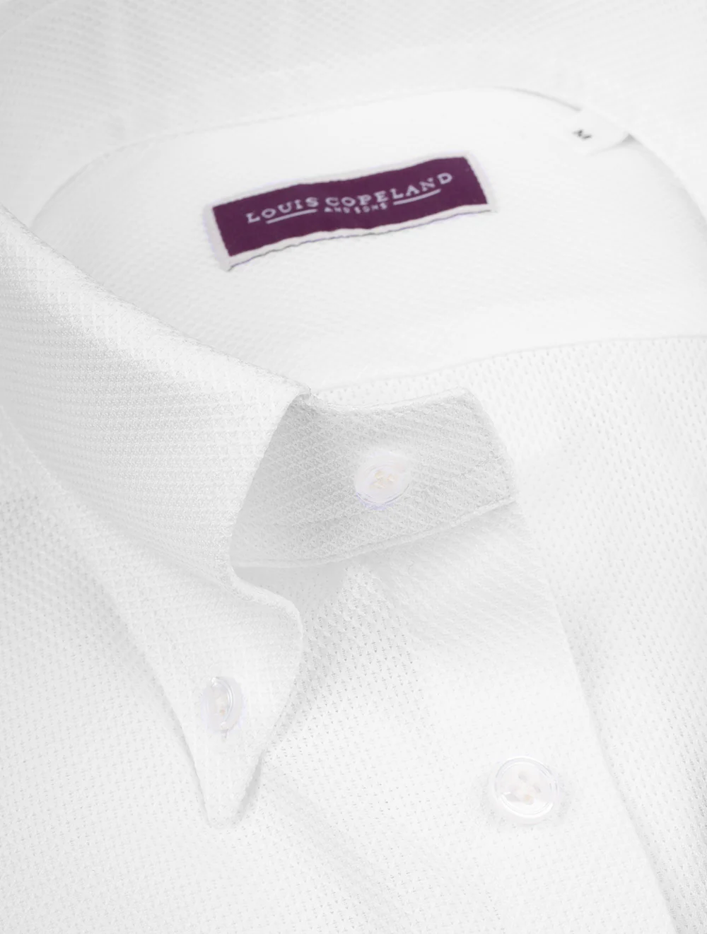 Waffle Pique Buttondown Shirt White - Image 3