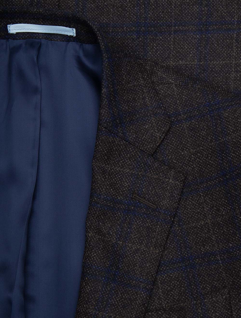 Check Jacket Navy - Image 2