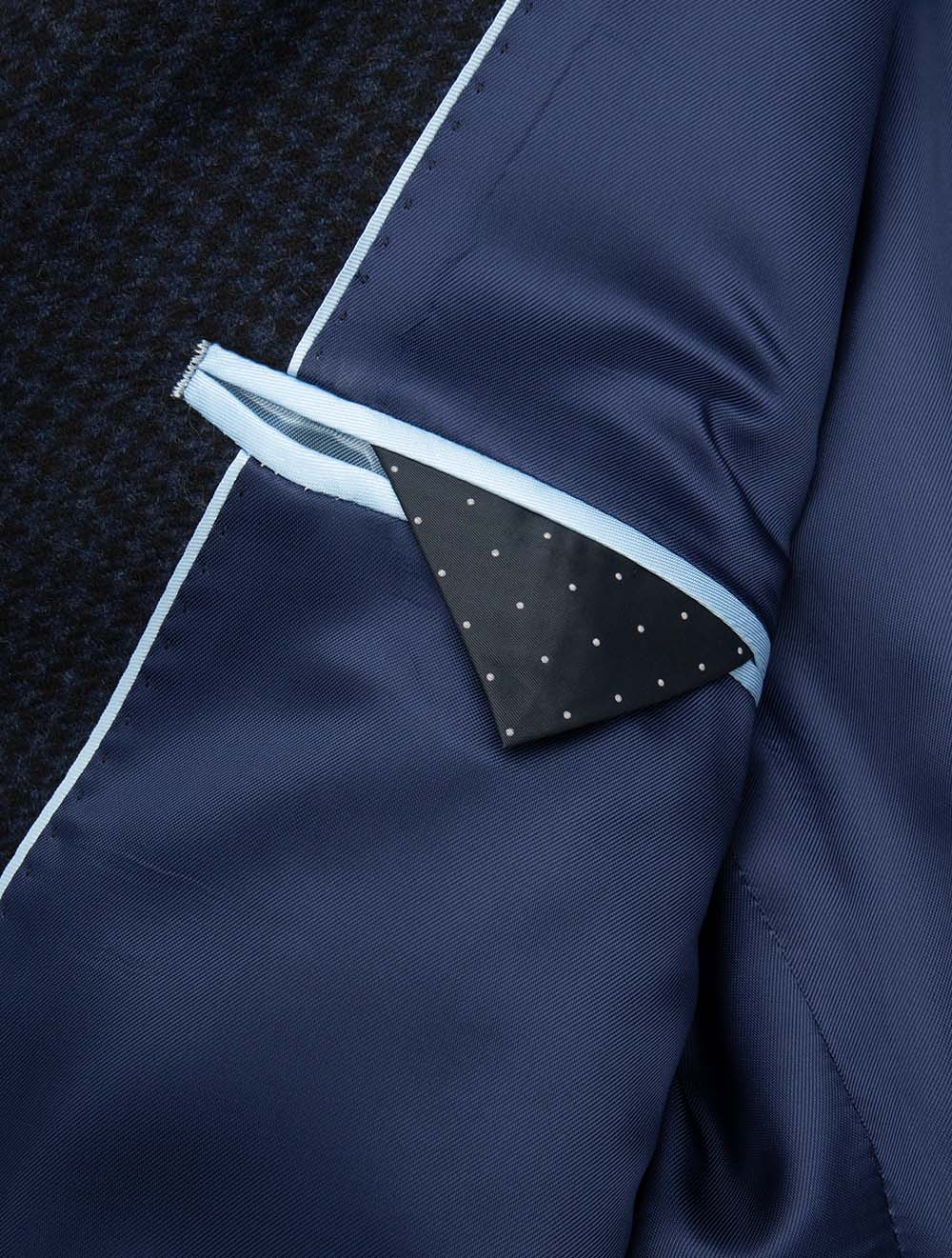 Houndstooth Jacket Navy - Image 5