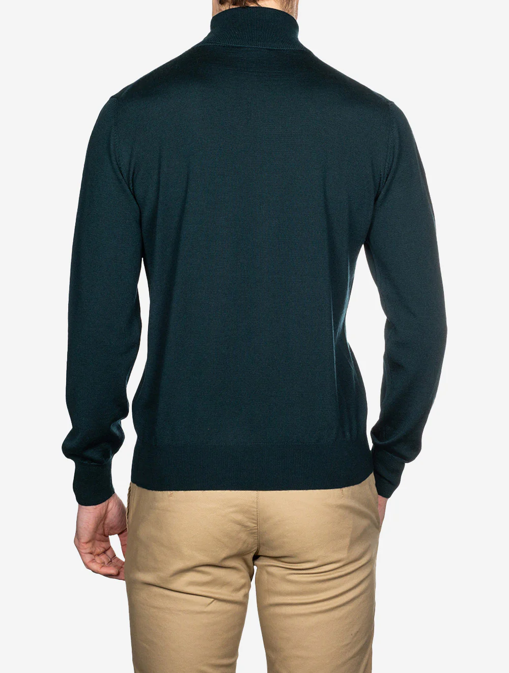 Merino Wool Turtle Neck Green - Image 3