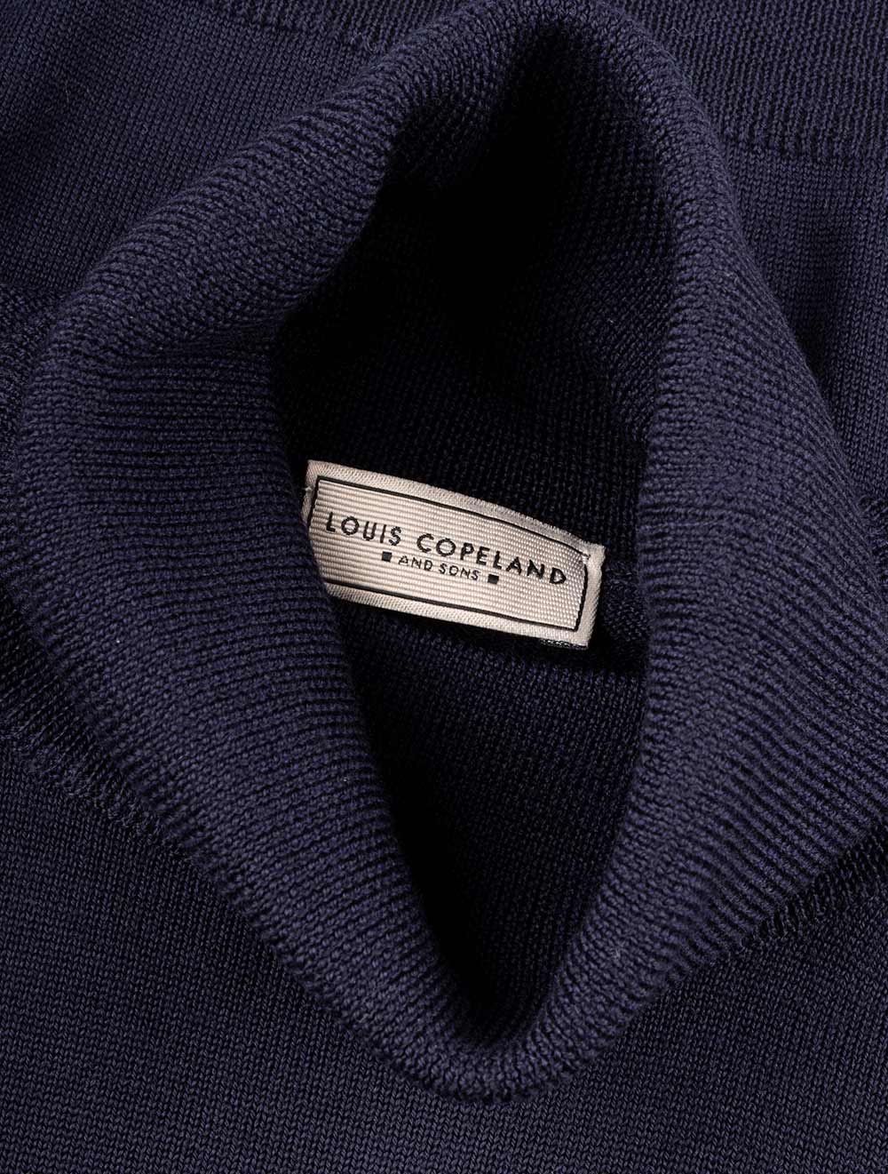 Merino Wool Turtle Neck Navy - Image 5