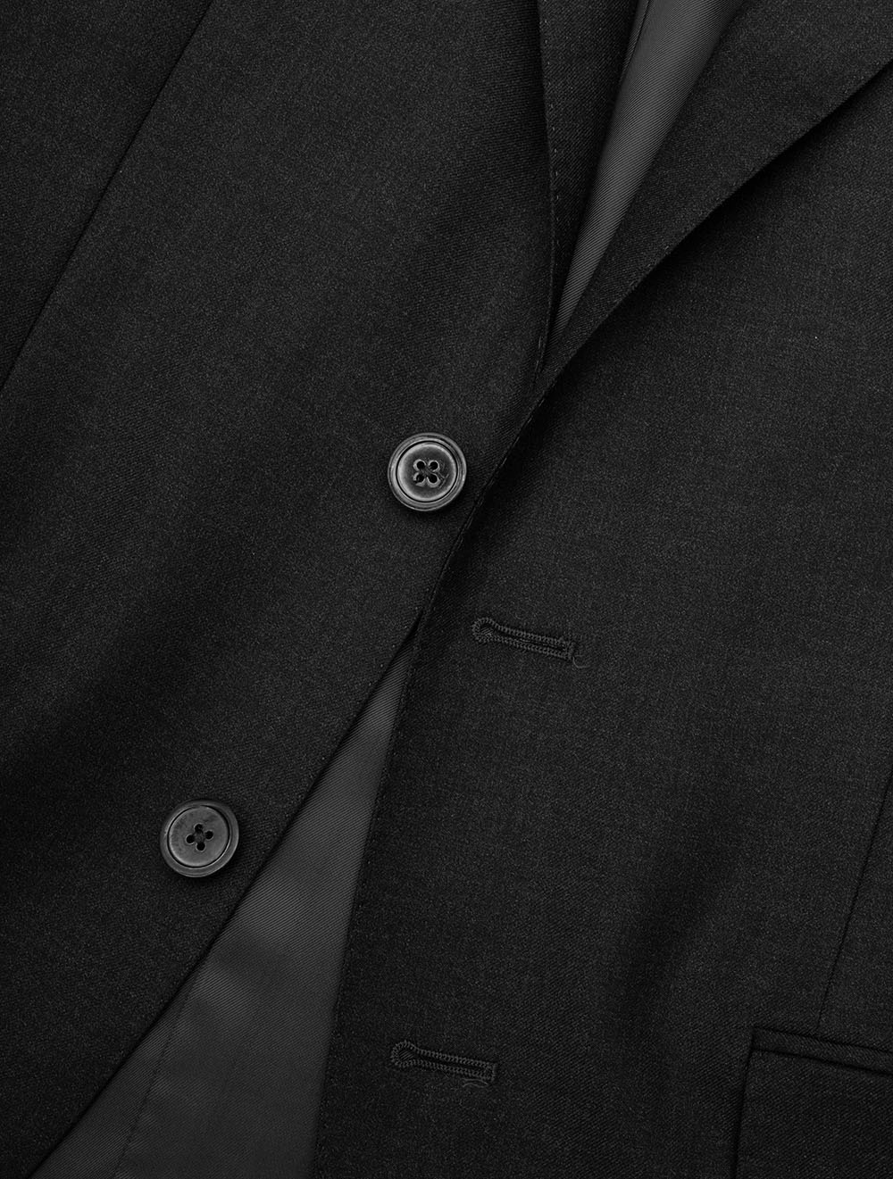Plain 2 Piece Suit Charcoal - Image 3