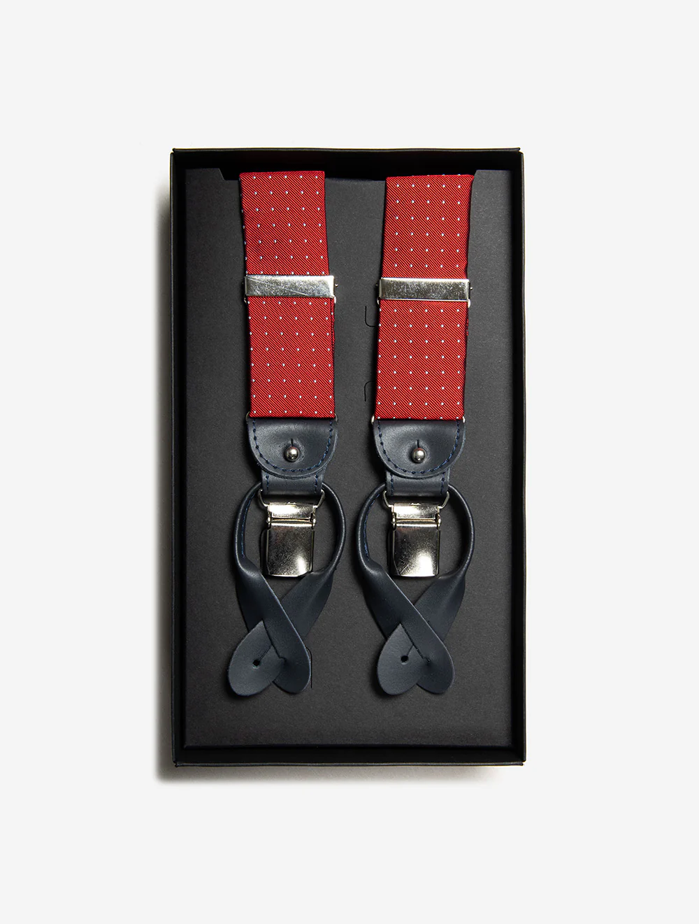 Silk Braces Clips And Buttons Red Dot - Image 2
