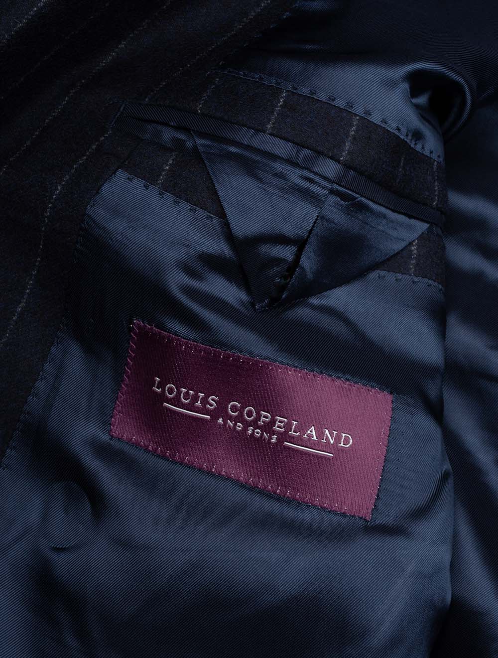 Double Breasted Stripe Suit Dark Blue - Image 5