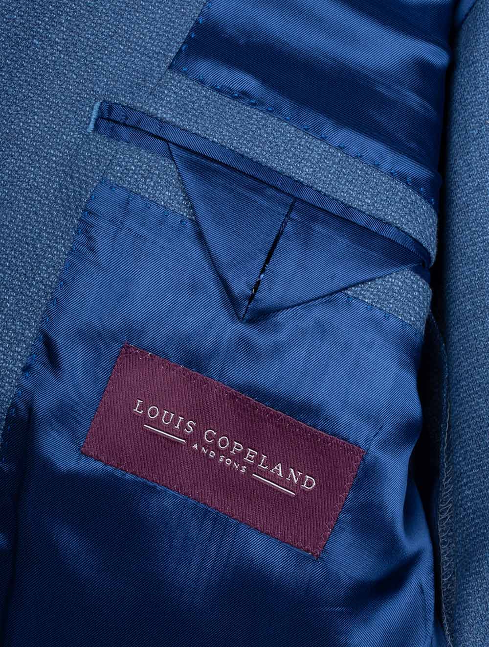 Wool Linen Blend Sport Jacket Blue - Image 5