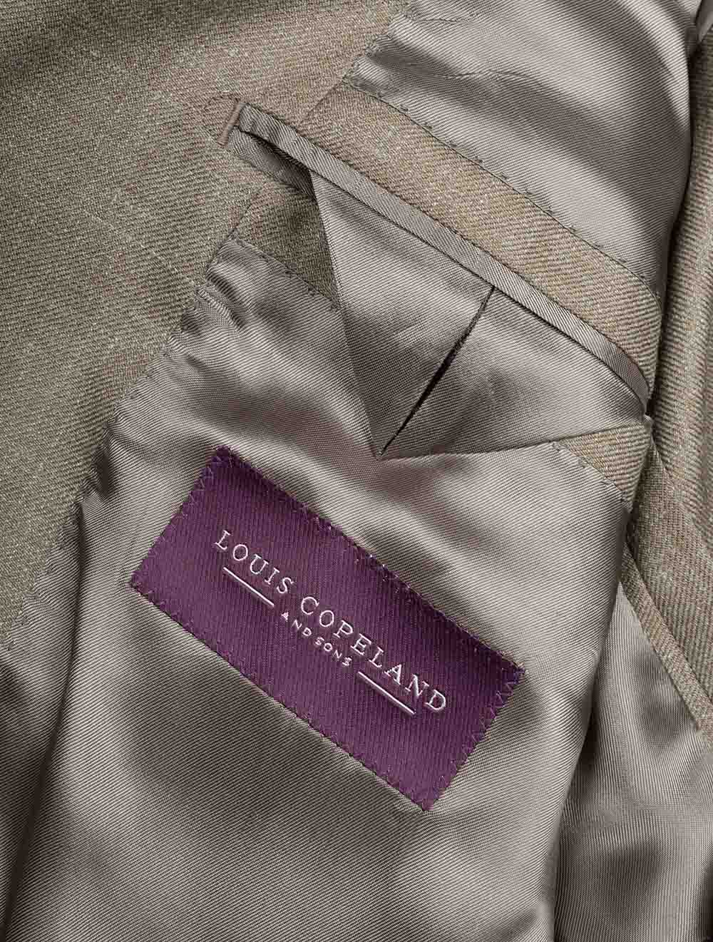 Wool Linen Sport Jacket Taupe - Image 5