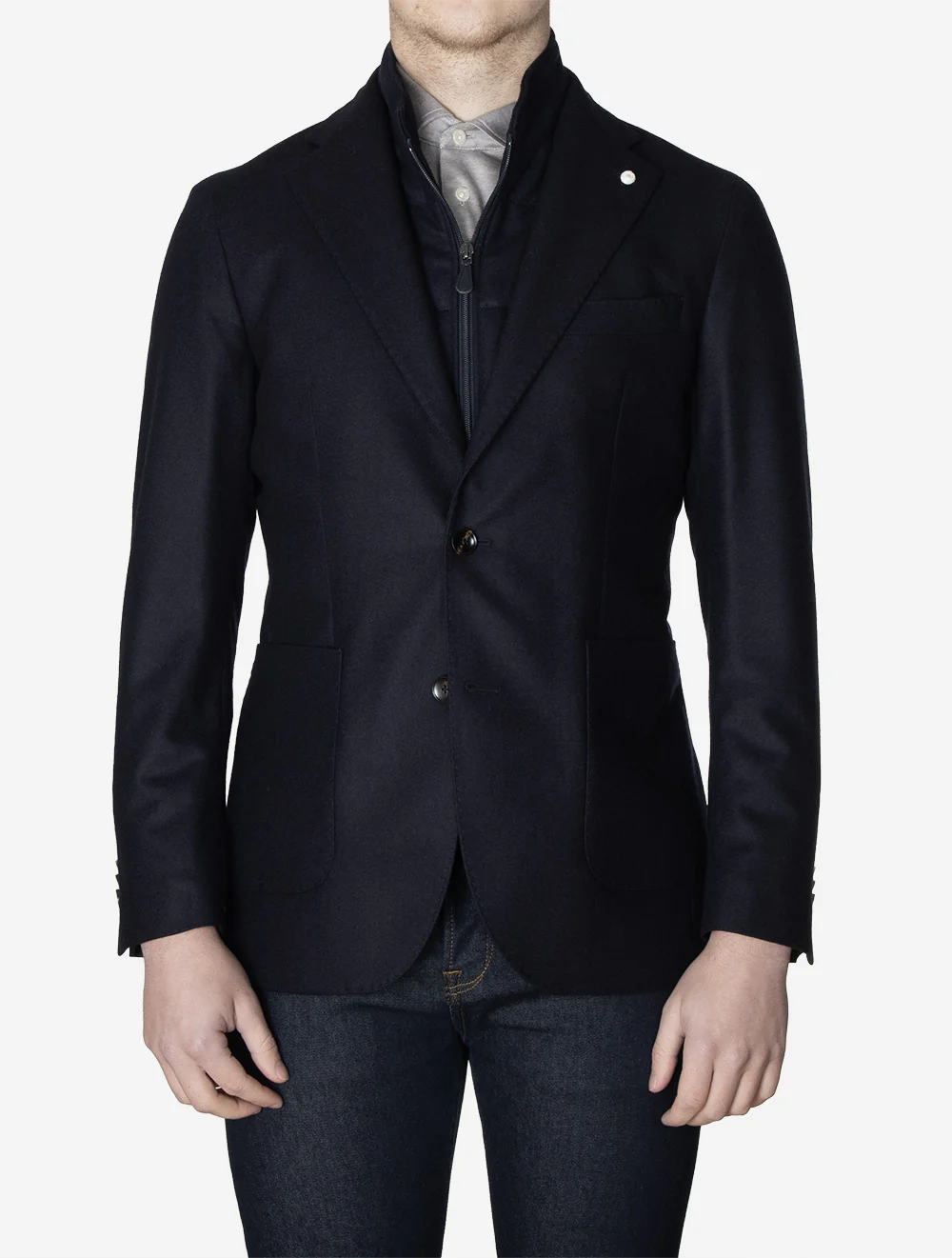 Plain Scooter Jacket Navy - Image 2