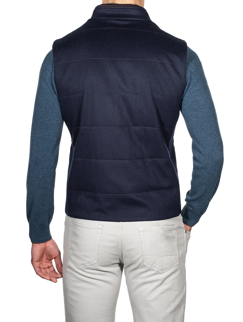 Cashmere Water Repellent Gilet Navy - Image 3