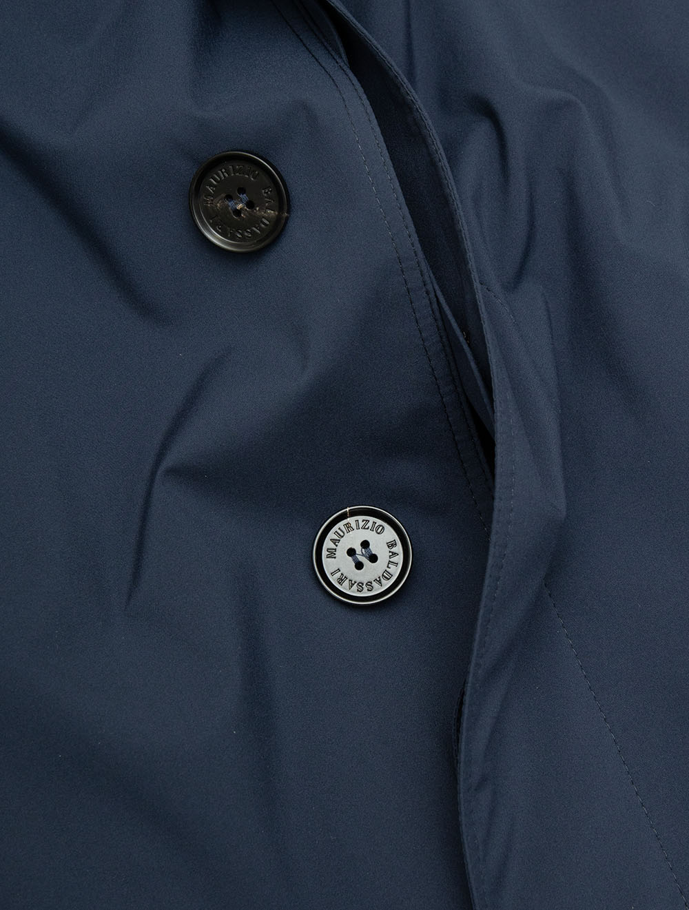 Single-Breasted Trench Coat Navy - Image 5