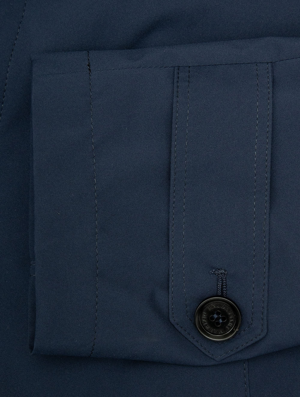 Single-Breasted Trench Coat Navy - Image 7