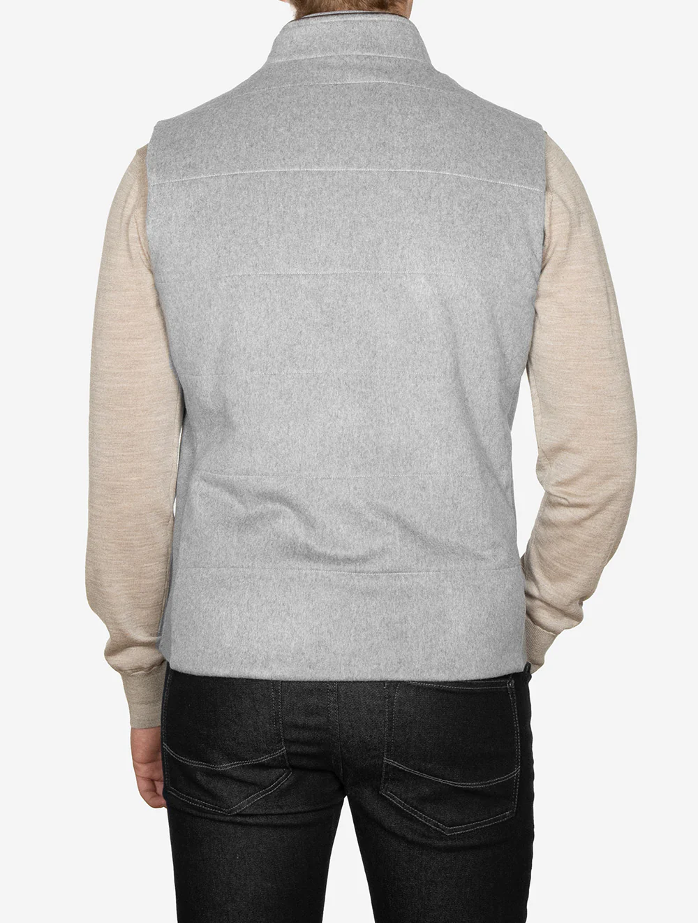 Vest with Knit Sides & Alcantara Grey - Image 3