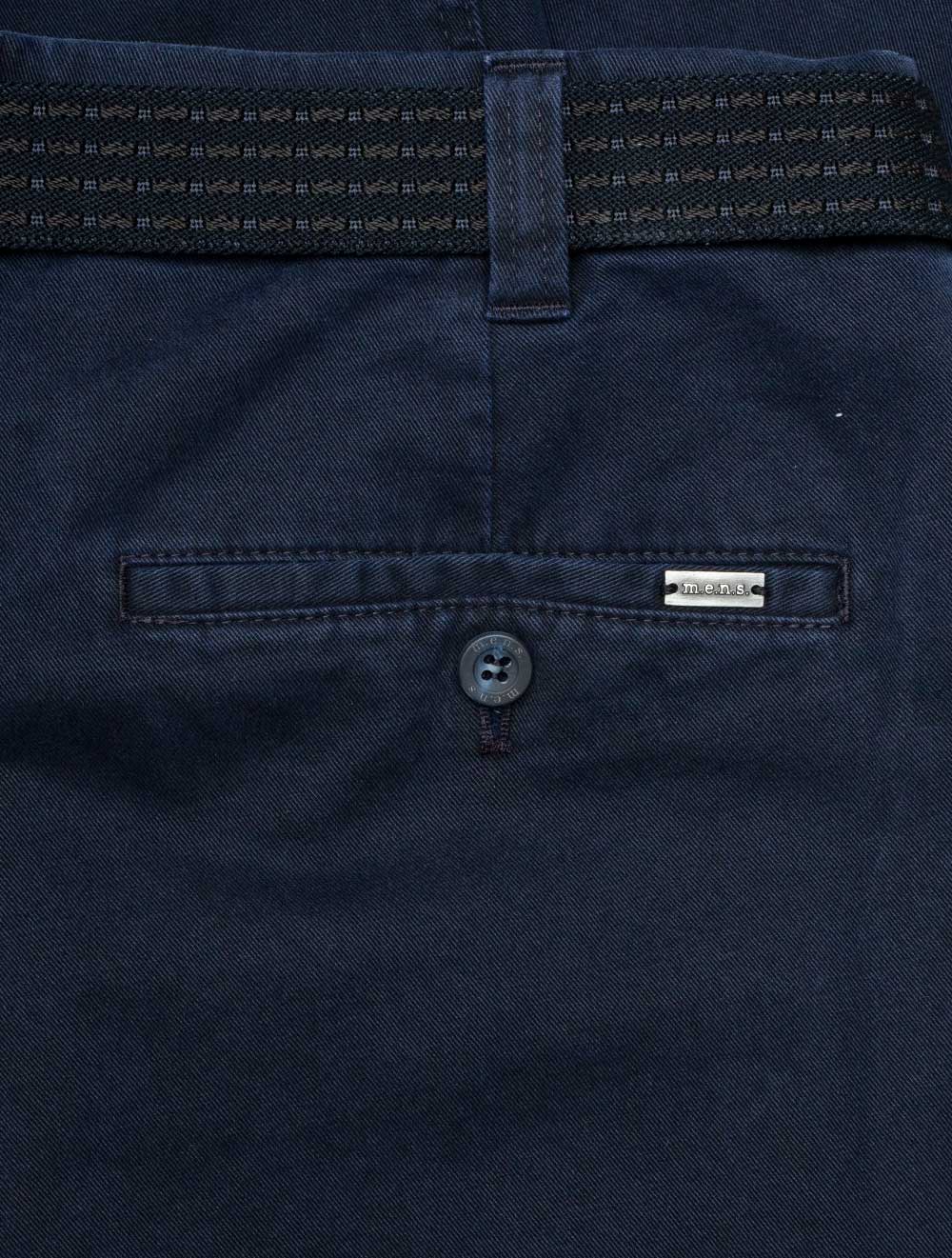 Mens Classic Cotton Trousers Blue - Image 3