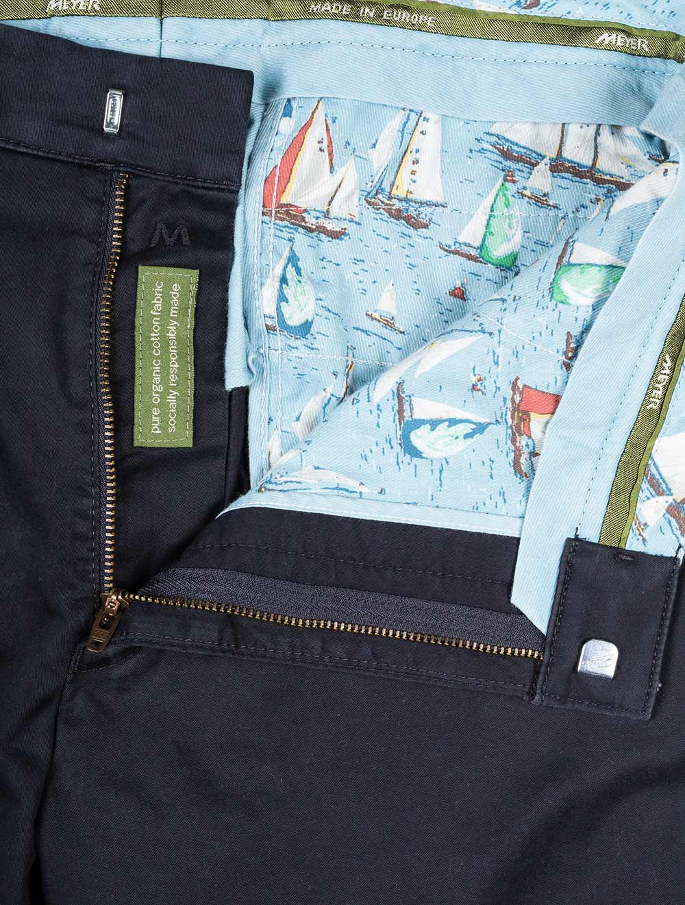 Meyer B-Palma Cotton Shorts Navy - Image 6