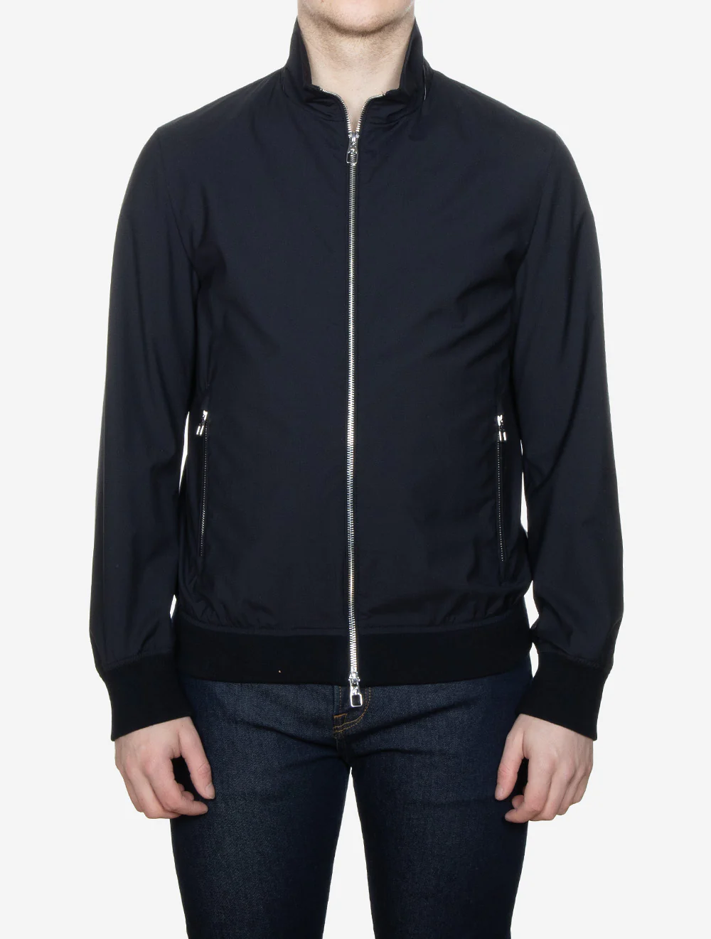 Wool Full Zip Blouson Navy - Image 2