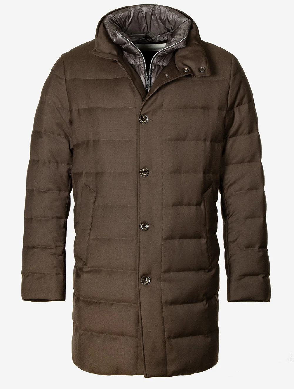 Long Padded Coat Brown