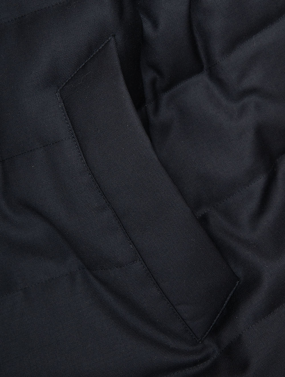 Long Padded Coat Navy - Image 6
