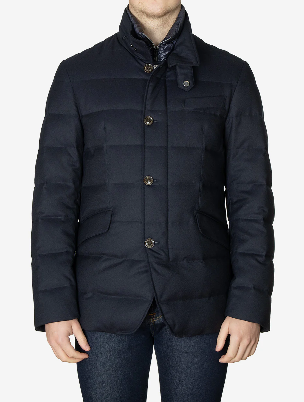 Short Coat With Insert Navy - Image 2