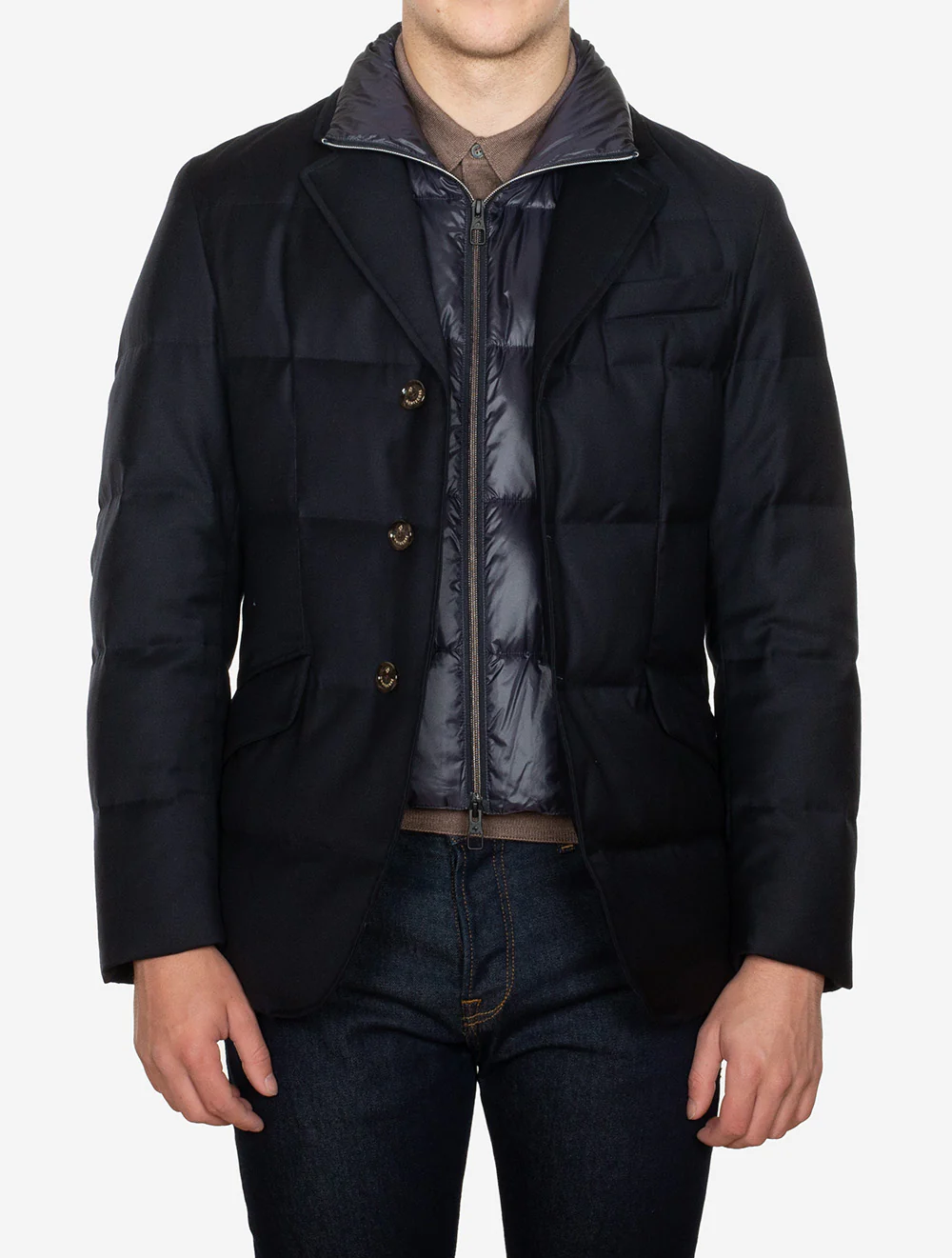 Short Down Jacket Navy - Image 3