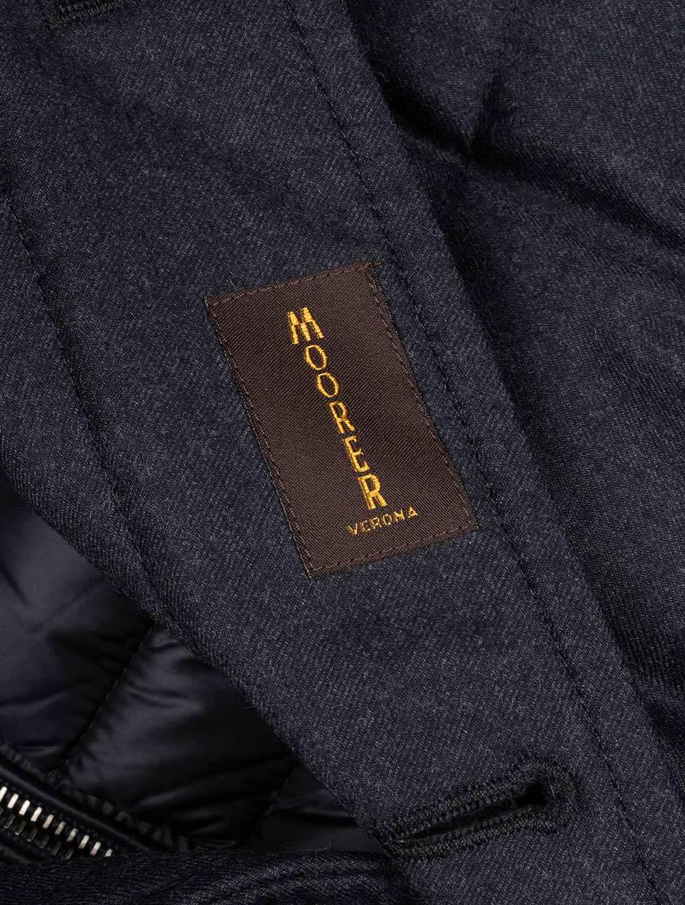 Calegari Padded Coat With Insert Blue Grey - Image 5