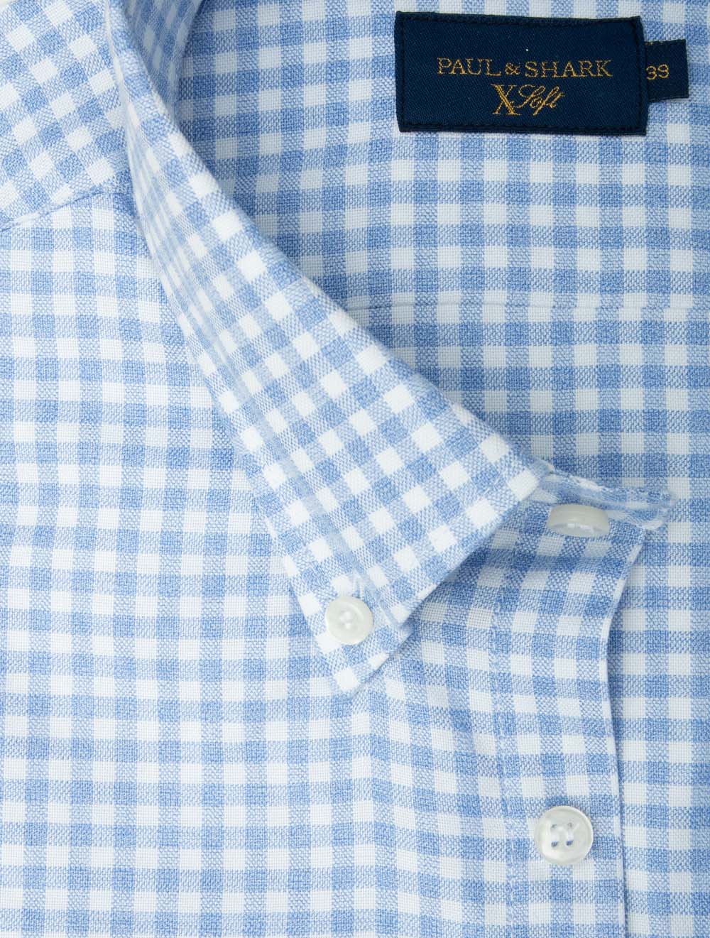 Buttondown Soft Check Shirt Blue - Image 2
