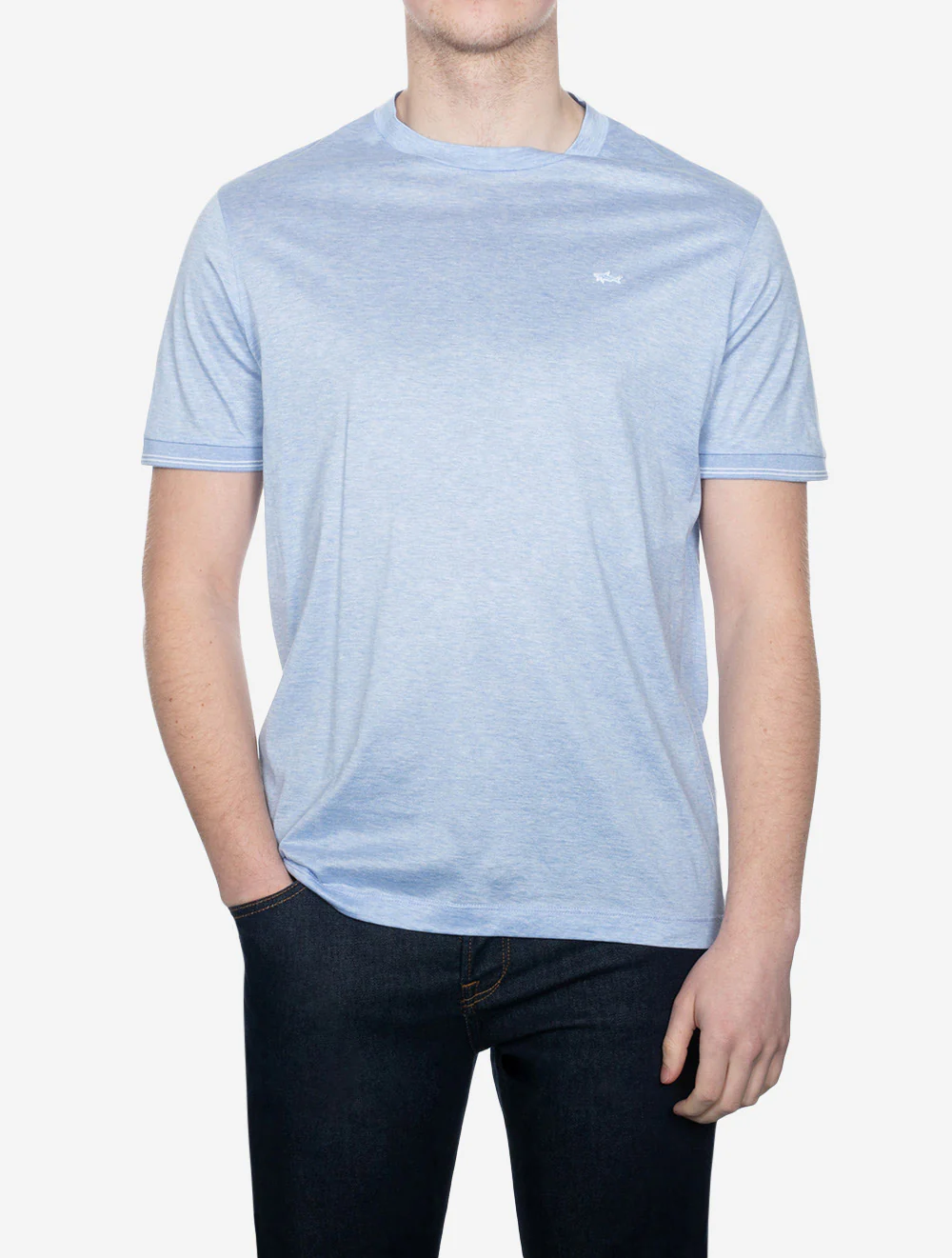 T-Shirt With Shark Badge Blue - Image 2