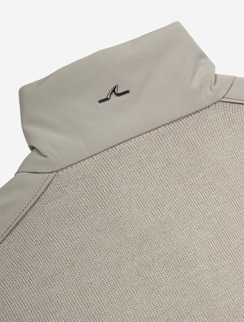Virgin Wool Half Zip Sweater Sand - Image 6