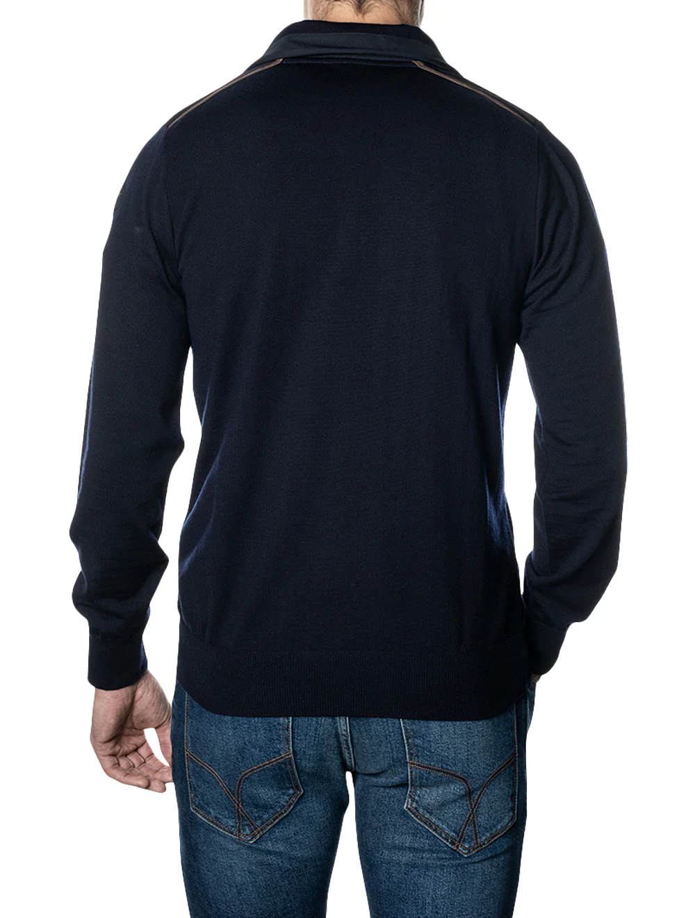 Halfzip With Detail Navy - Image 3