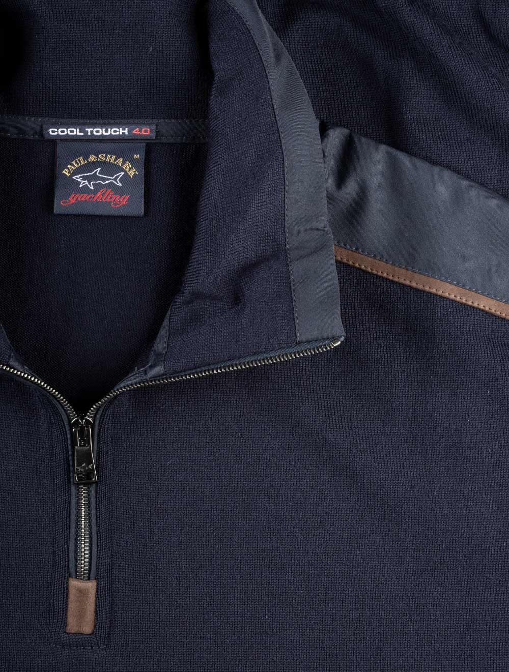 Halfzip With Detail Navy - Image 4