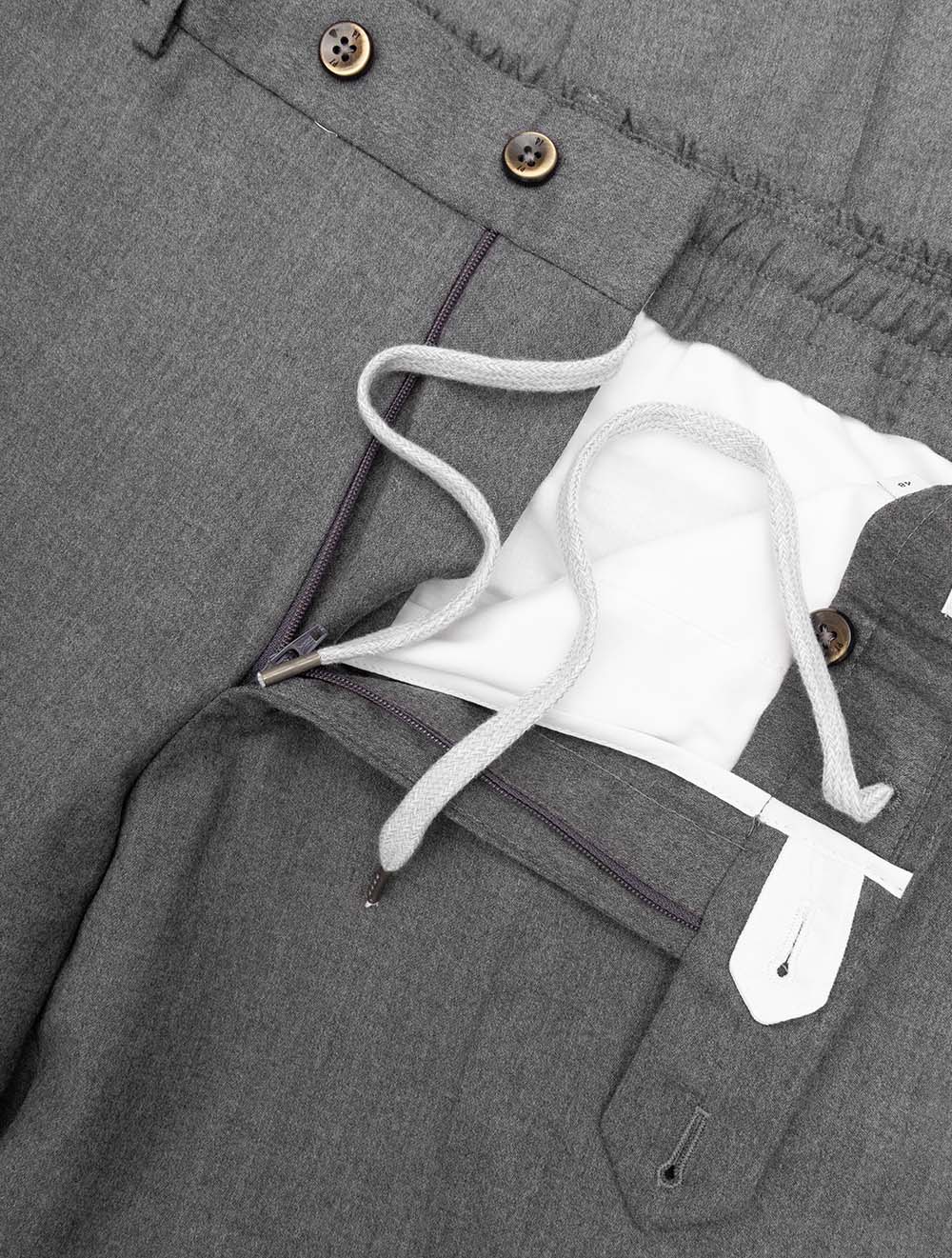 Flannel Drawstring Chino Grey - Image 4