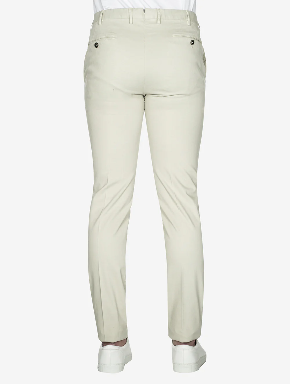 Light Stretch Gabardine Trouser Cream - Image 3