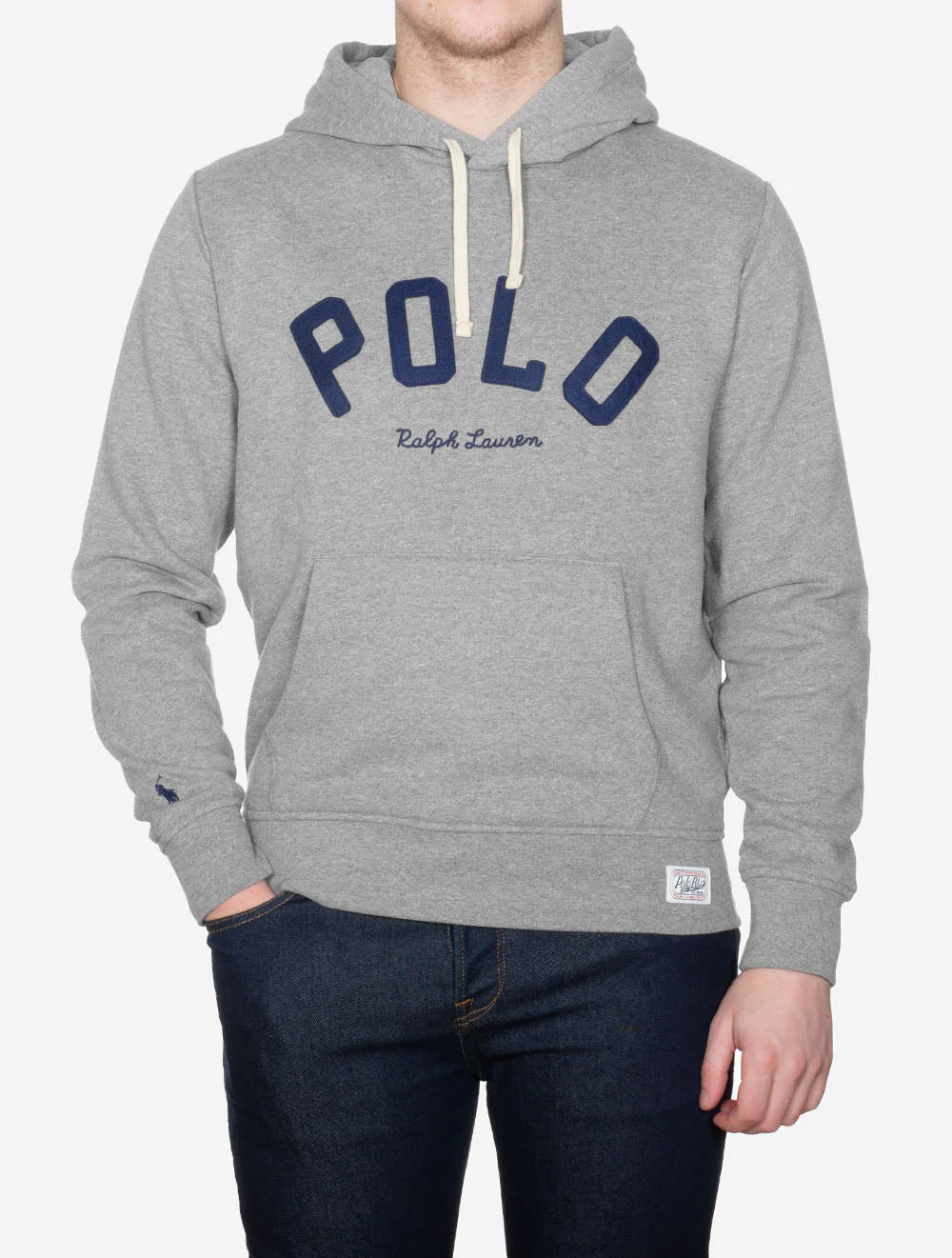 Fleece Logo Hoodie Grey - Image 2