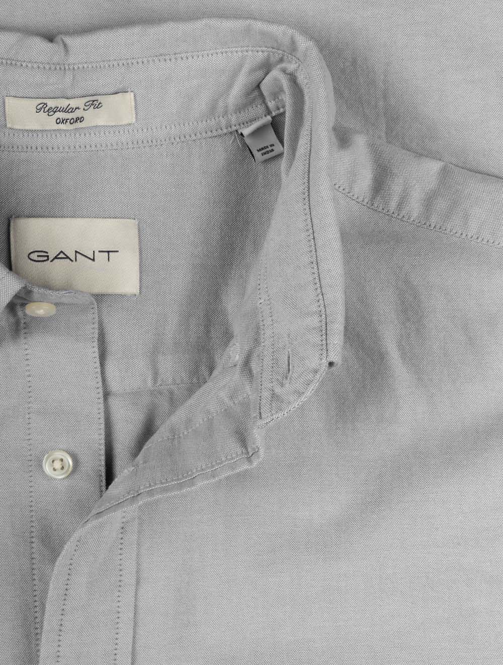 Regular Classic Oxford Shirt Pewter Grey - Image 4