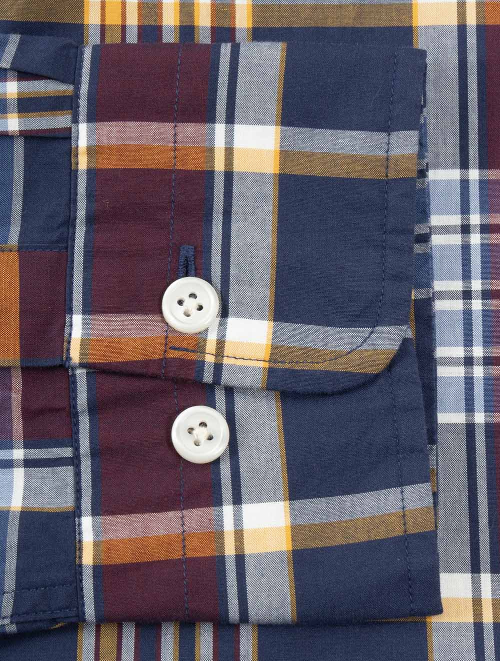 Regular Classic Poplin Check Shirt Persian Blue - Image 5