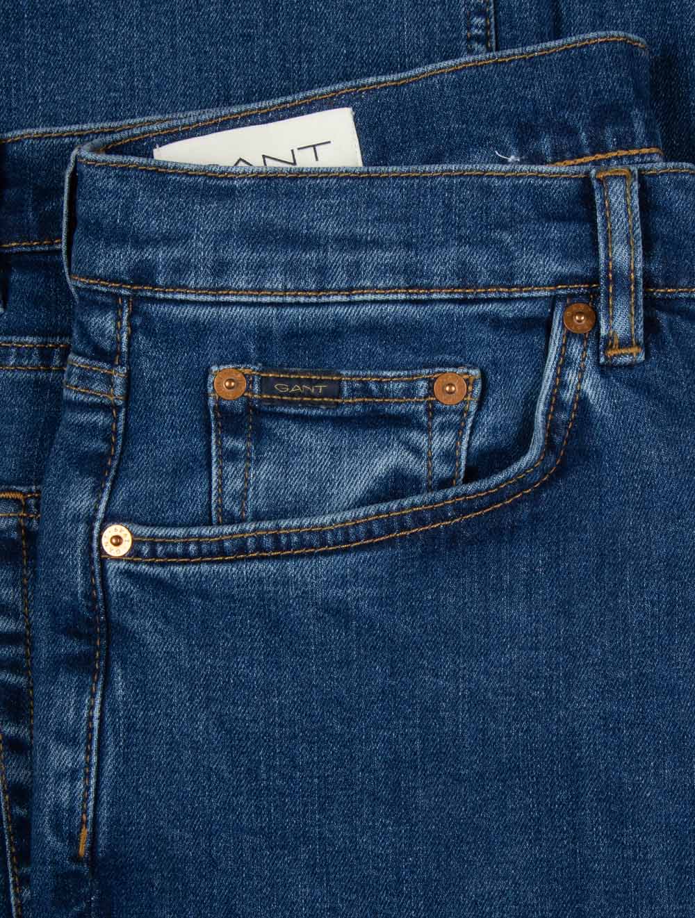 Regular Clean Wash Jeans Mid Blue Vintage - Image 3