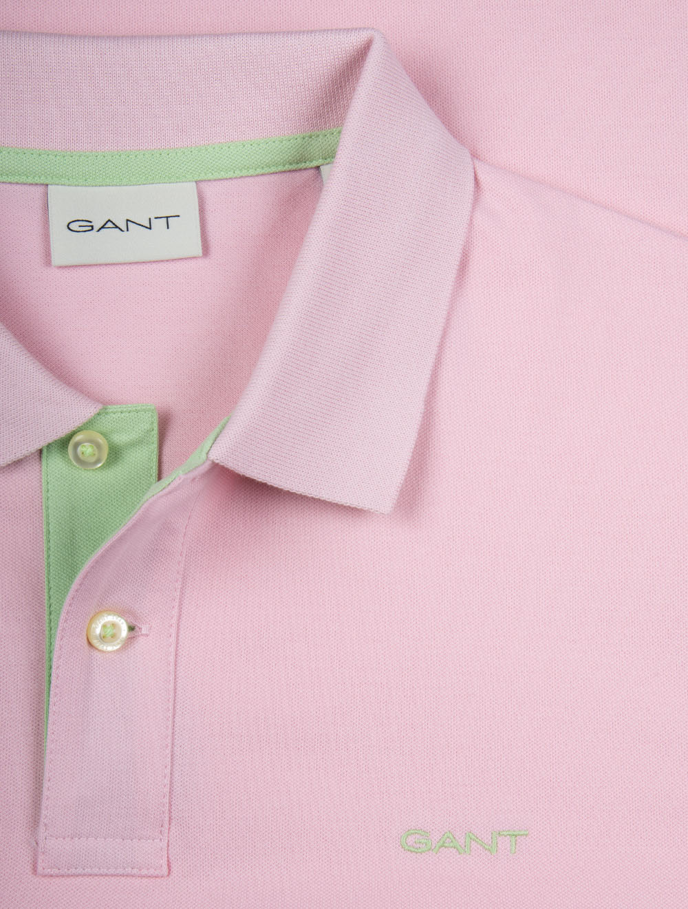 Contrast Short Sleeve Piqué Regular Fit Polo Shirt California Pink - Image 4