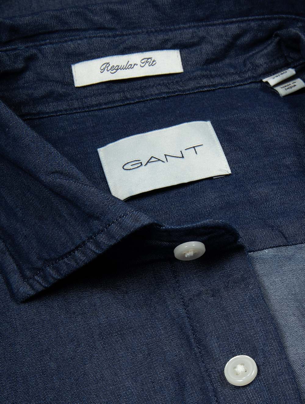Regular Indigo Twill Shirt Dark Indigo - Image 3